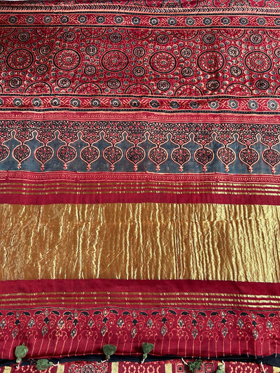 UMA:Handmade Gharchola Ajrakh Saree