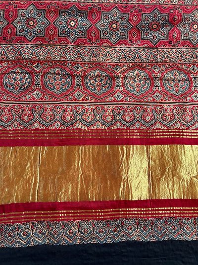 MANU:Handmade Gharchola Ajrakh Saree