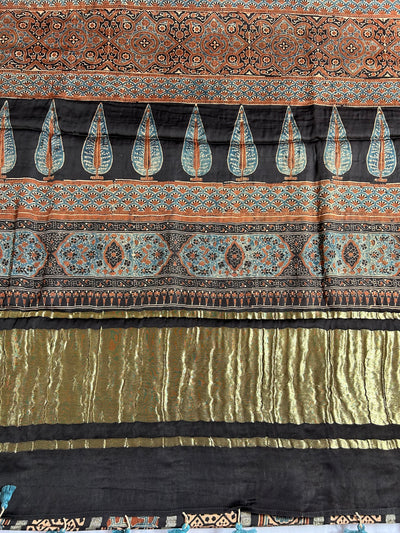 KINJAL:Handmade Gharchola Ajrakh Saree