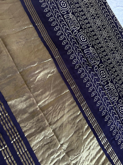 PARI: Printed modal silk with tissue pallu