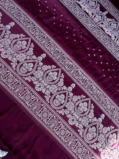 AADVIKA: Handmade Bandhani Modal Silk Saree With Designer Pallu
