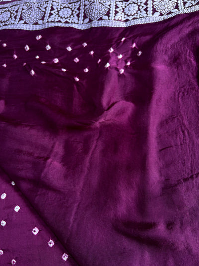 AADVIKA: Handmade Bandhani Modal Silk Saree With Designer Pallu