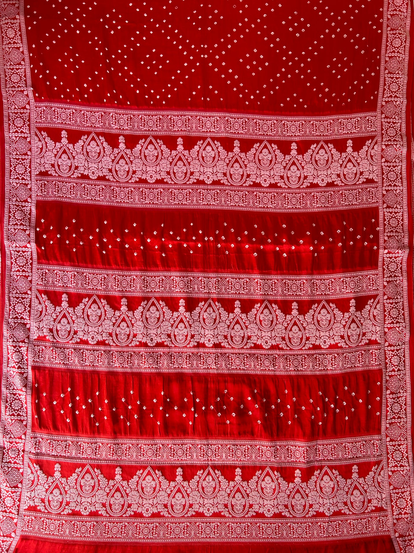 PRAKATI: Handmade Bandhani Modal Silk Saree With Designer Pallu