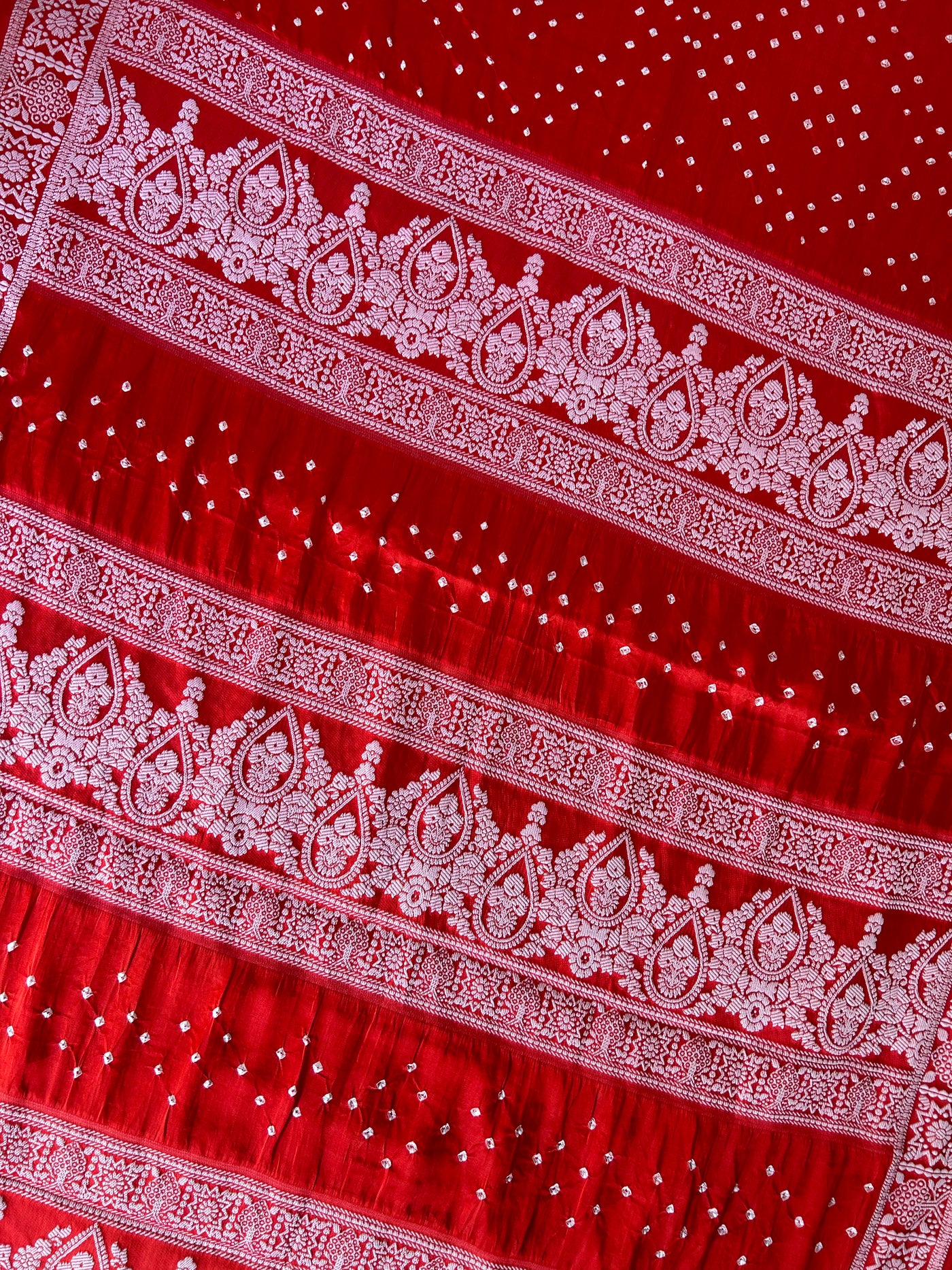 PRAKATI: Handmade Bandhani Modal Silk Saree With Designer Pallu