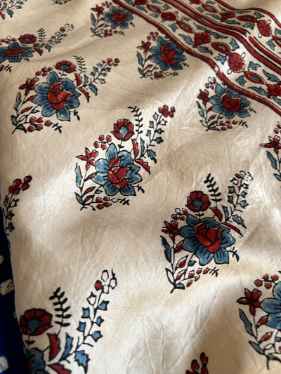 KAHANI : HANDMADE BANDHANI AJRAKH MODAL SILK SAREE WITH TISSUE PALLU