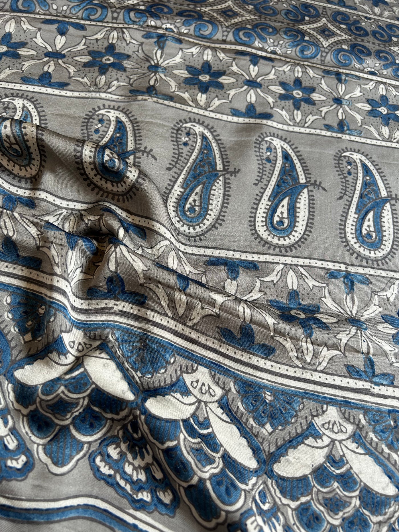 Rubaru: HANDBLOCK AJRAKH MODAL SILK SAREE