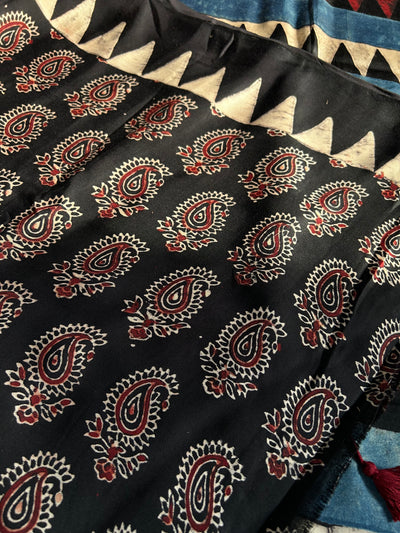 KAJARI: AJRAKH MODAL SILK SAREE