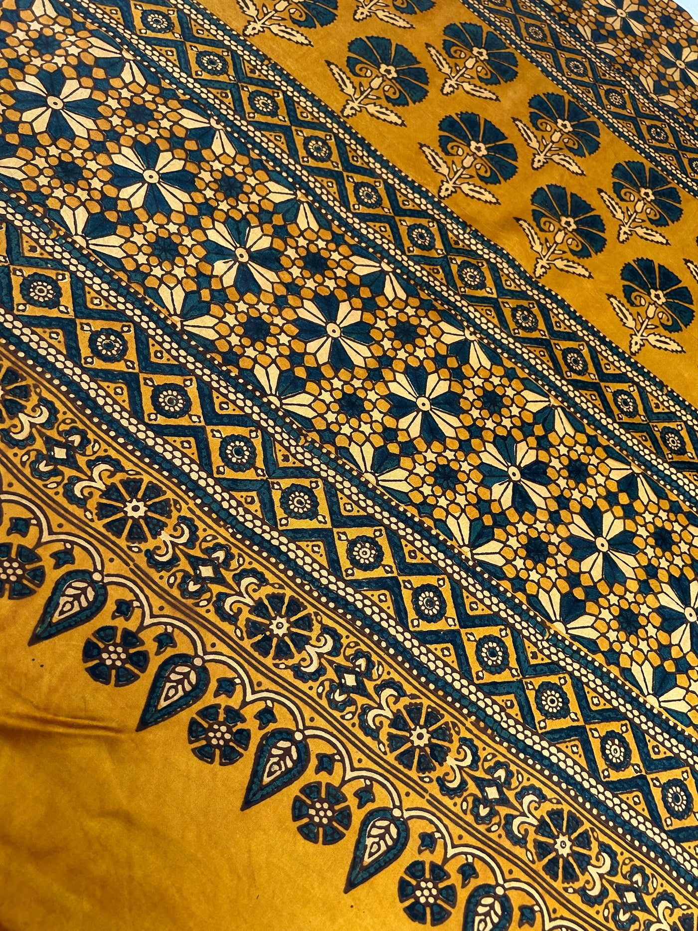 GULDASTA: HAND BLOCK AJRAKH MODAL SILK SAREE