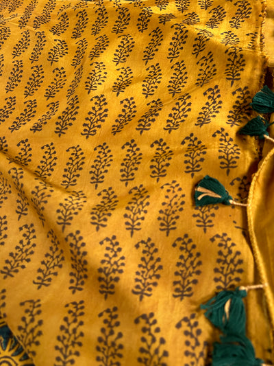 GULDASTA: HAND BLOCK AJRAKH MODAL SILK SAREE