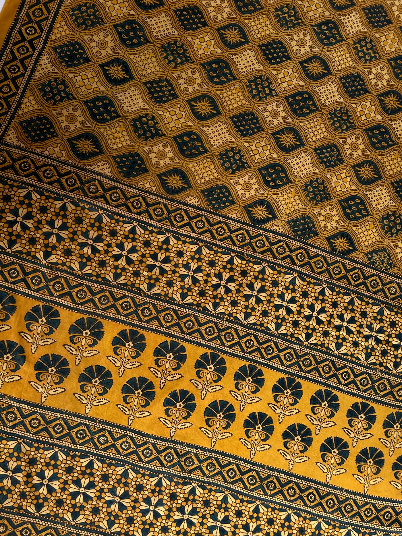 GULDASTA: HAND BLOCK AJRAKH MODAL SILK SAREE