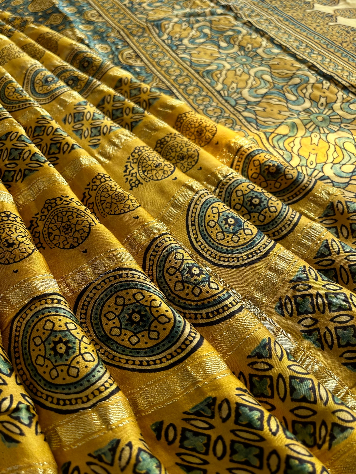 SAHINI:Handmade Gharchola Ajrakh Saree