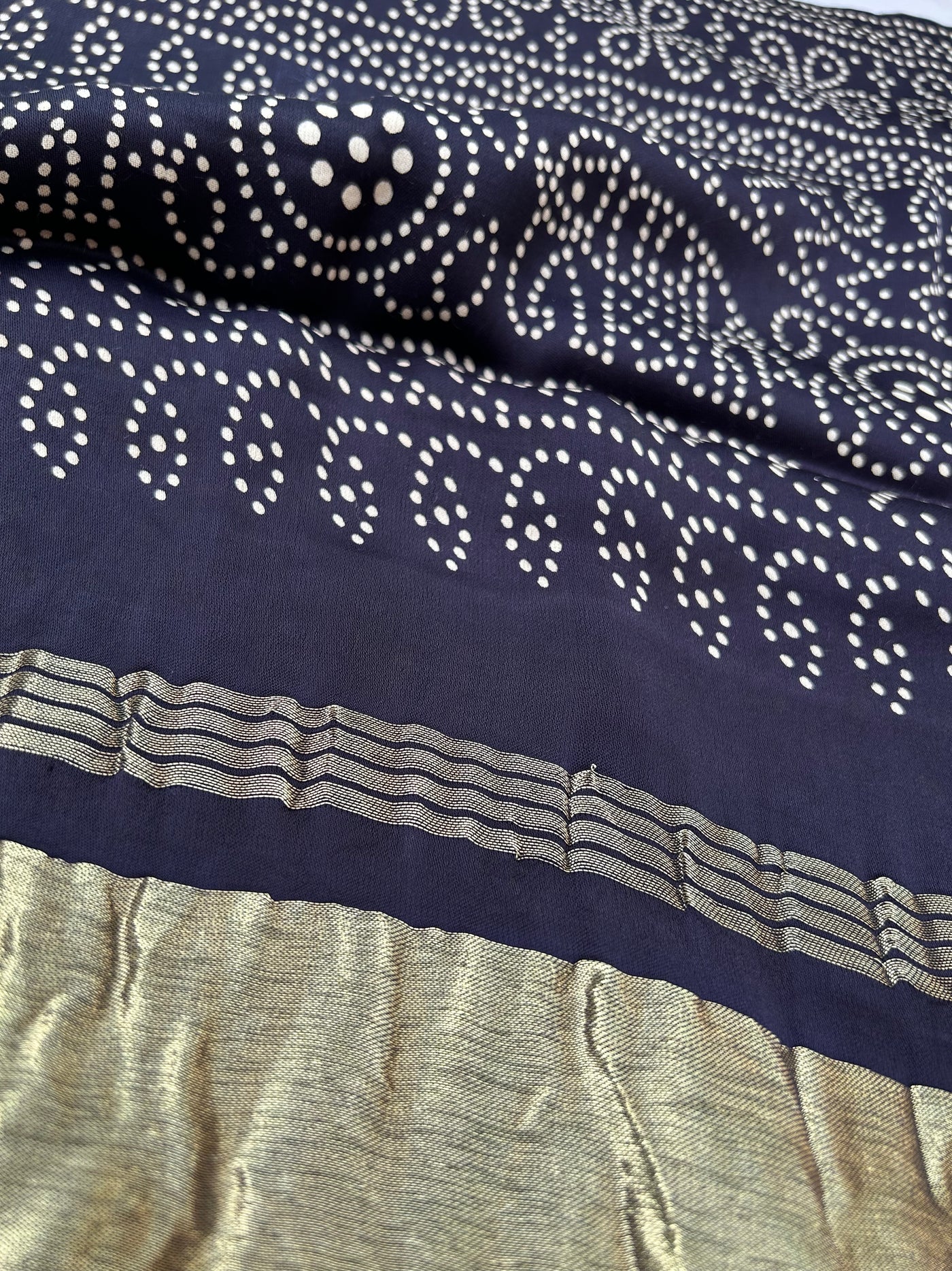 PYARI: Printed modal silk with tissue pallu
