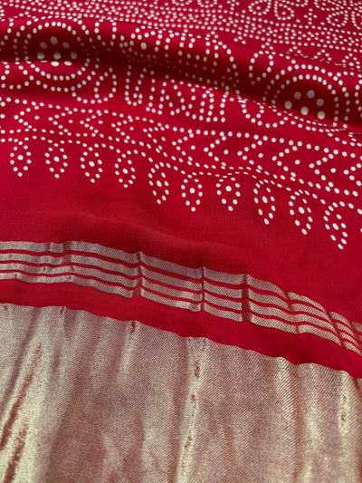 Phool: Printed modal silk with tissue pallu