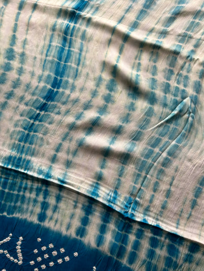 Framboise :HANDMADE TIE&DYE BANDHANI MODAL SILK SAREE