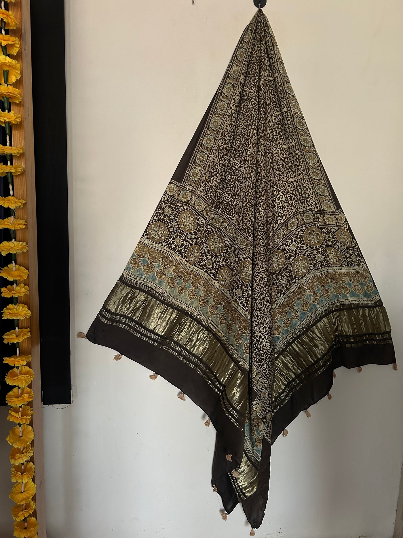 Nightingale : Tissue Modal Silk Ajrakh Dupatta