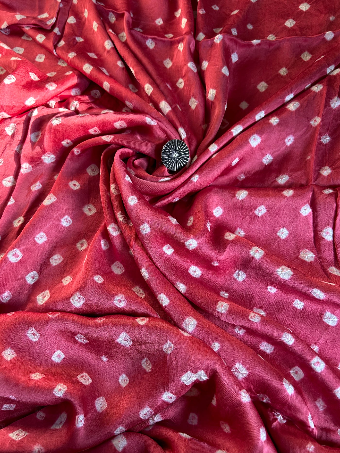 BABY PINK-  Hand made BHANDHANI Modal Silk Fabric