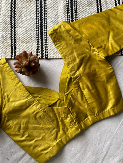 MOLTEN GOLD: PURE SILK READYMADE BLOUSE