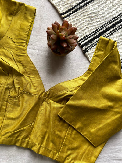 MOLTEN GOLD: PURE SILK READYMADE BLOUSE