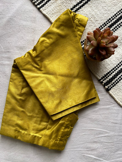 MOLTEN GOLD: PURE SILK READYMADE BLOUSE