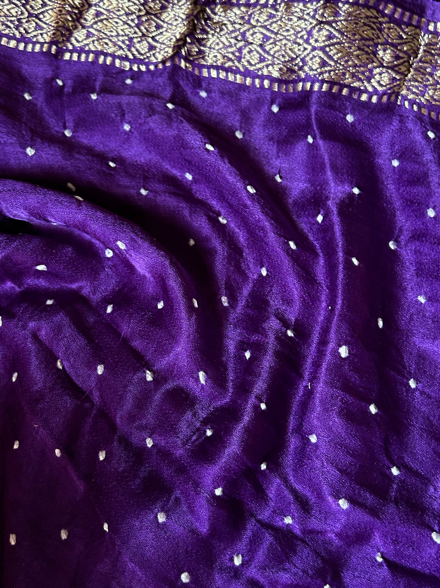 DEVYANI :  Handmade Bandhani Pure Gajji Silk Gharchola Saree