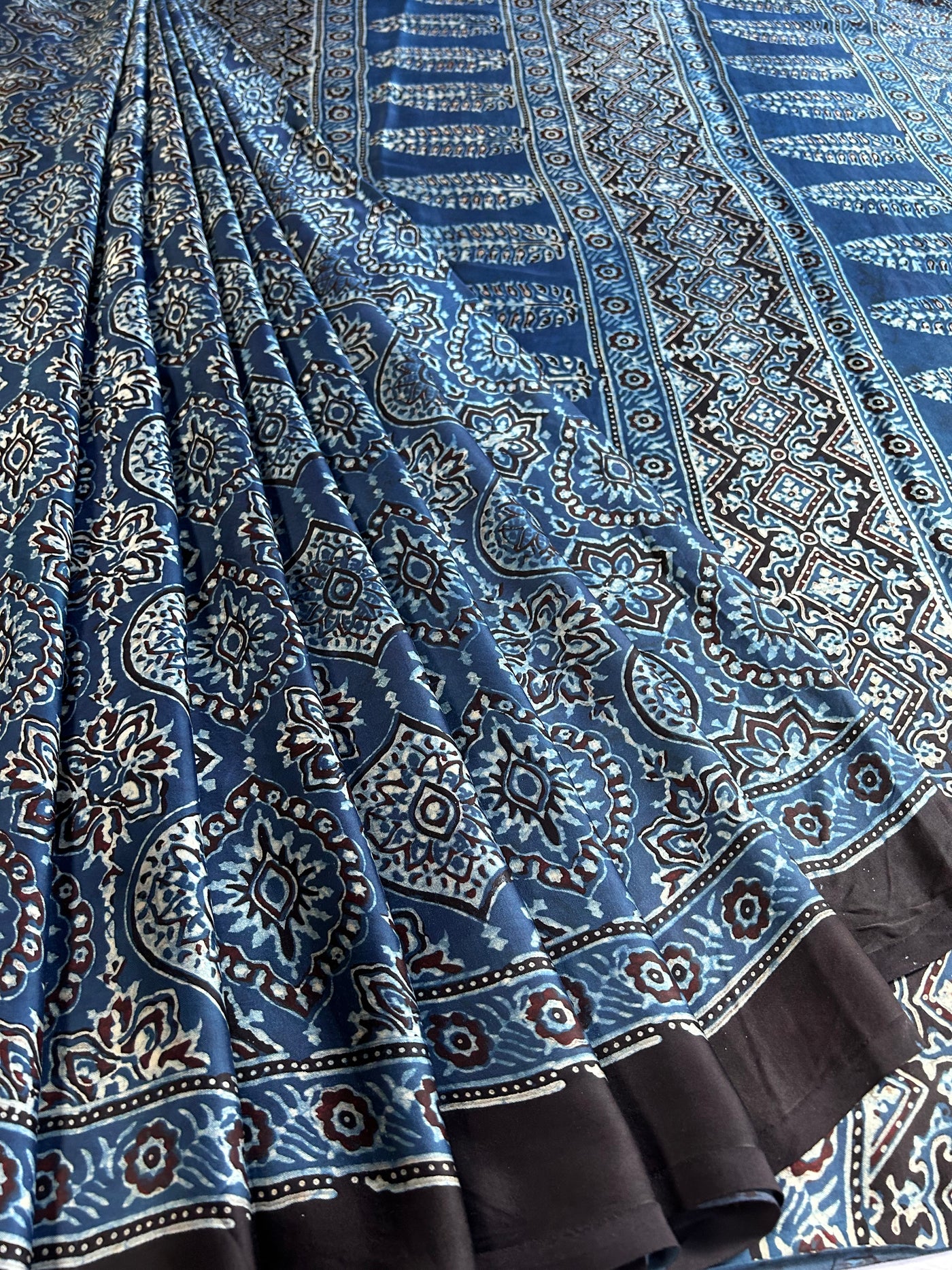 Bhavin: AJRAKH MODAL SILK SAREE