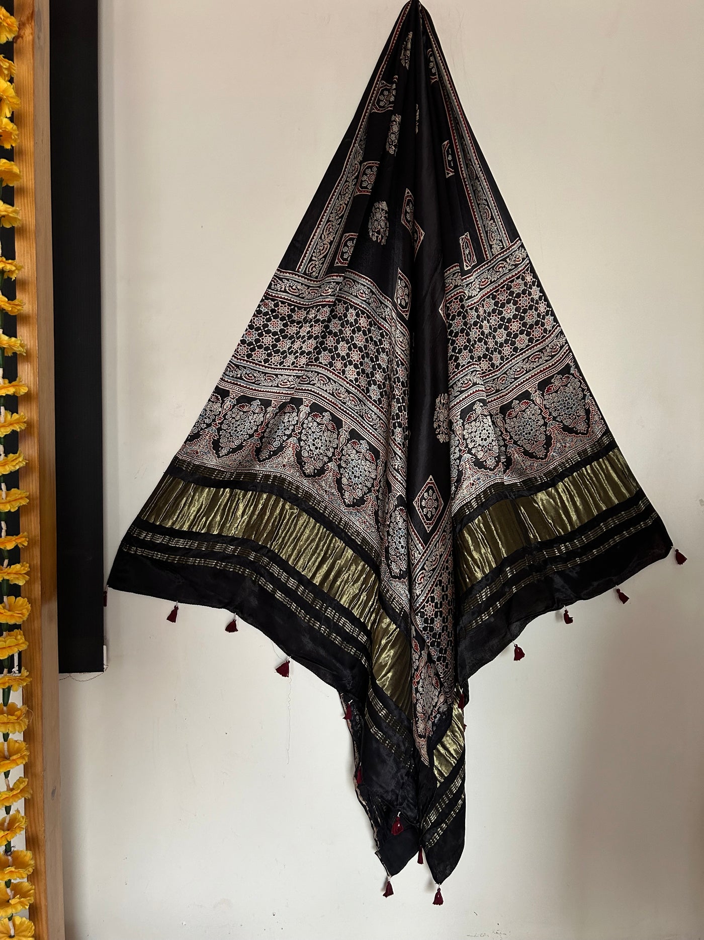 PARDES : Tissue Modal Silk Ajrakh Dupatta