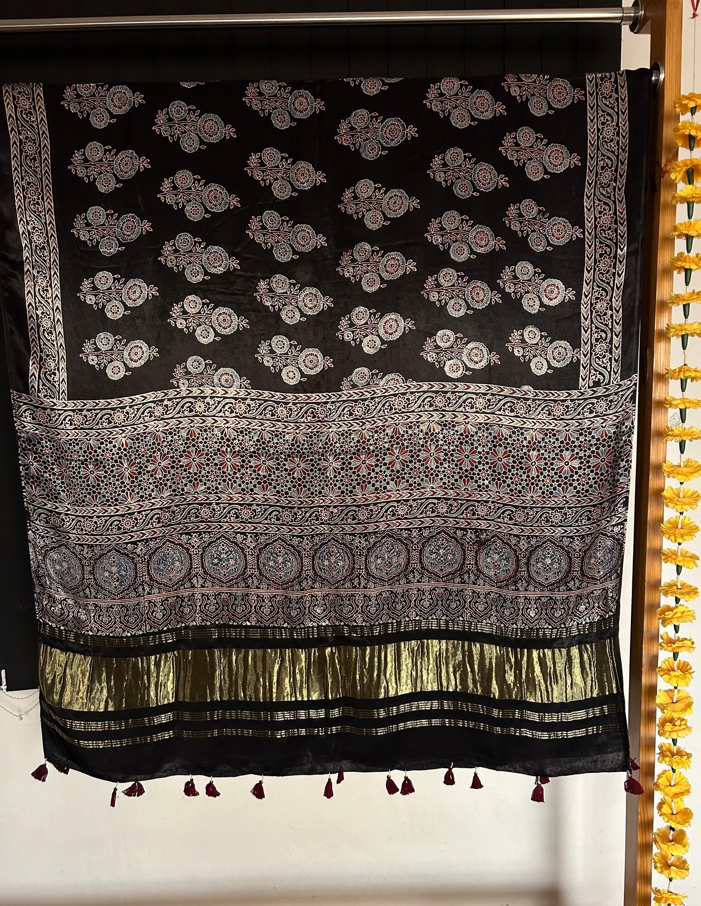 DEVDAS : Tissue Modal Silk Ajrakh Dupatta