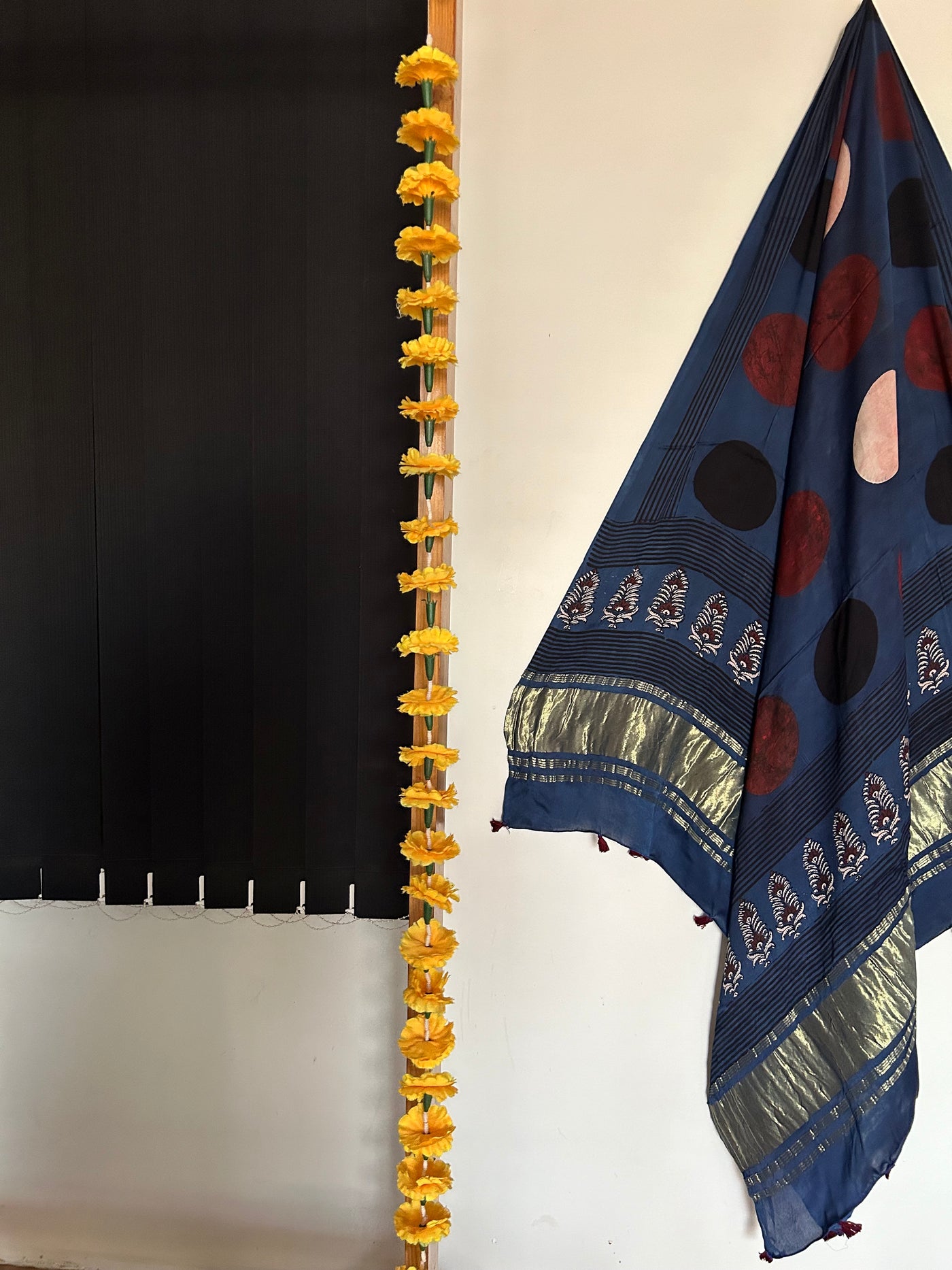 Shagun : Tissue Modal Silk Ajrakh Dupatta