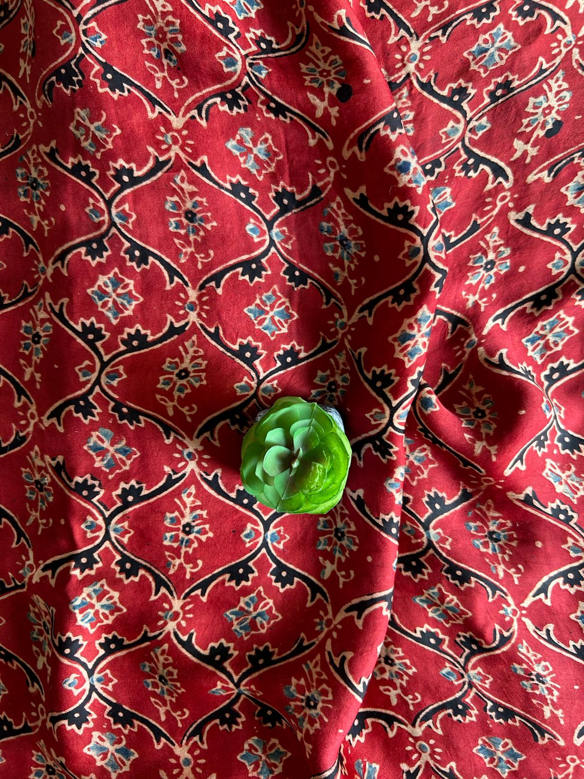 IKTARA:HANDBLOCK AJRAKH MODAL SILK SAREE WITH MEENAKARI PALLU