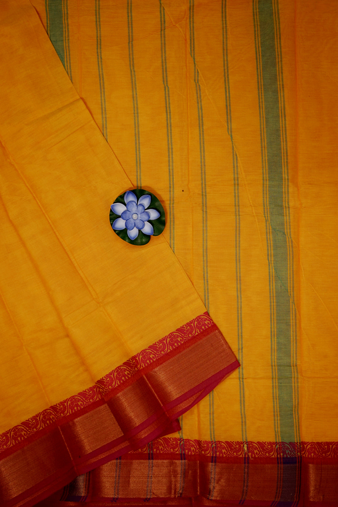 DAMODAR: Kanchipuram cotton saree
