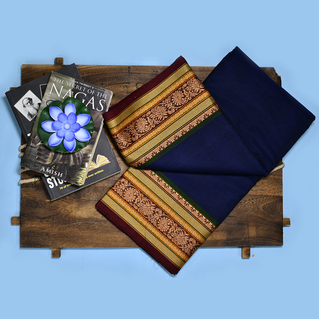 SUTLEJ: KANCHIPURAM COTTON SAREE