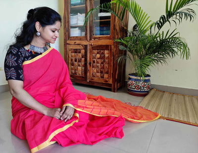Satrangi: Handloom cotton saree